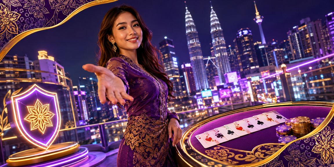 Suasana permainan kad dan hiburan dalam talian bergaya di Kuala Lumpur