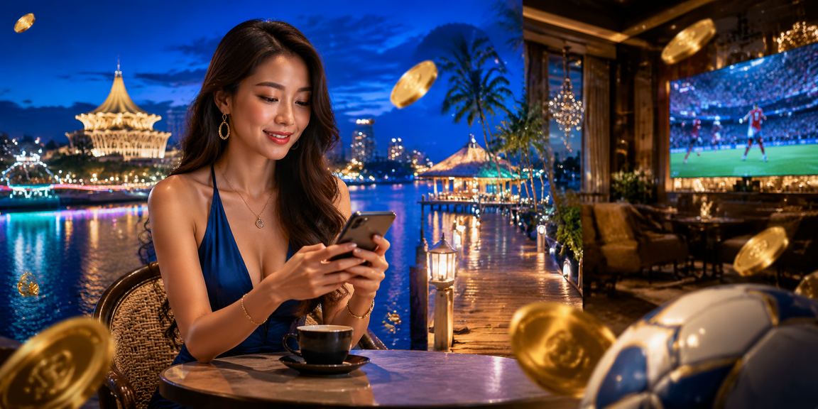 Pengguna mudah alih di Kuching mengakses promosi kasino dalam talian melalui telefon pintar